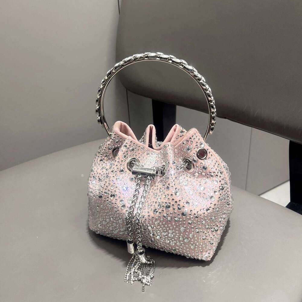 Women's Bags Designer Handmade Rhinestones Evening Clutch Bag Purses And Handbag Designer Shoulder Shiny Crystal Clutch Purse Bucket Bag