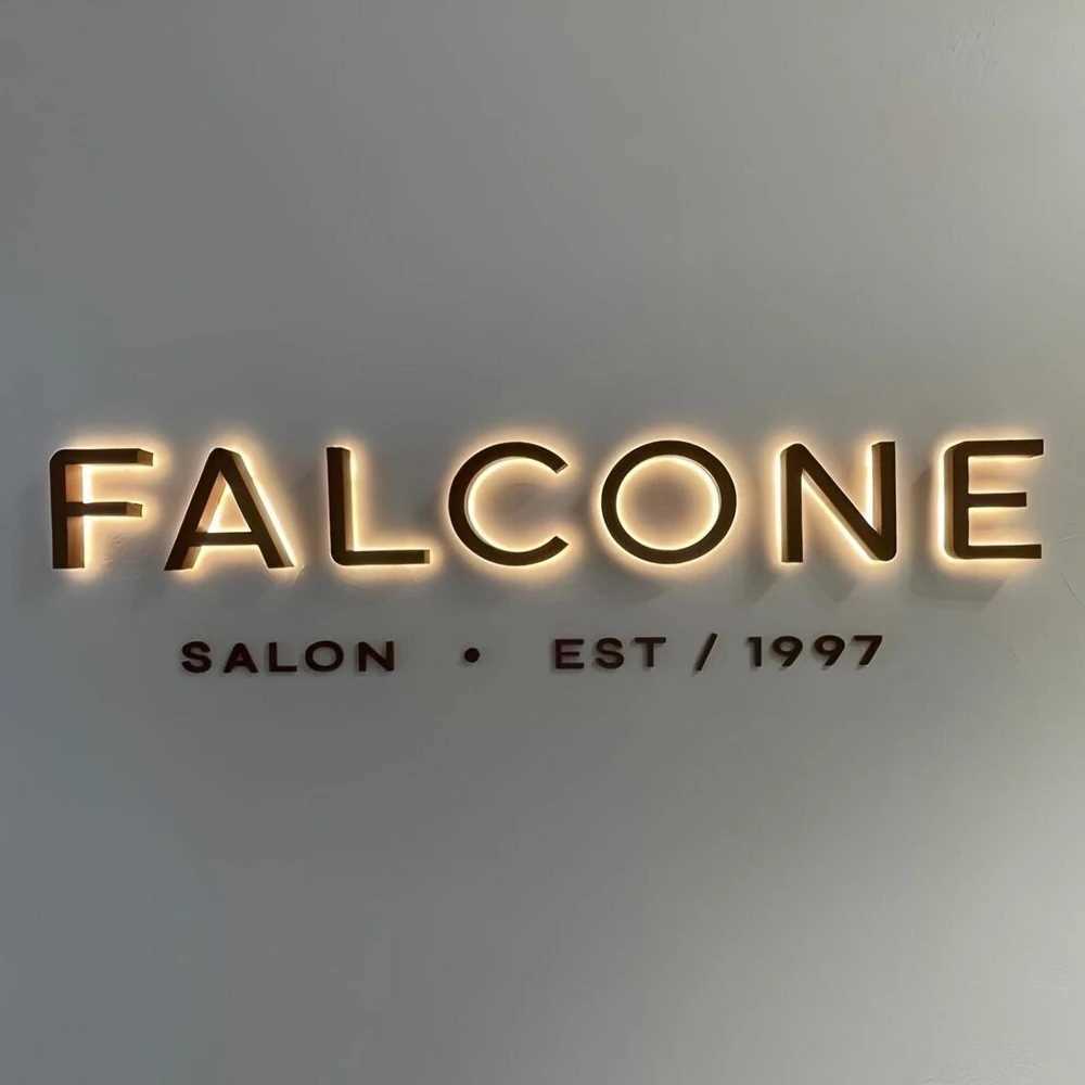 Custom 3D Letter Business Large Illuminated Sign Metal Backlit Signage LED for Store Company Signage Metal Neon LED Sign OutdoorXJ250626