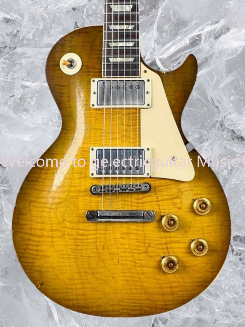 hot Standard electric guitar Murphy Lab Heavy Aged Green Lemon Fade Body mahogany fingerboard rose wood