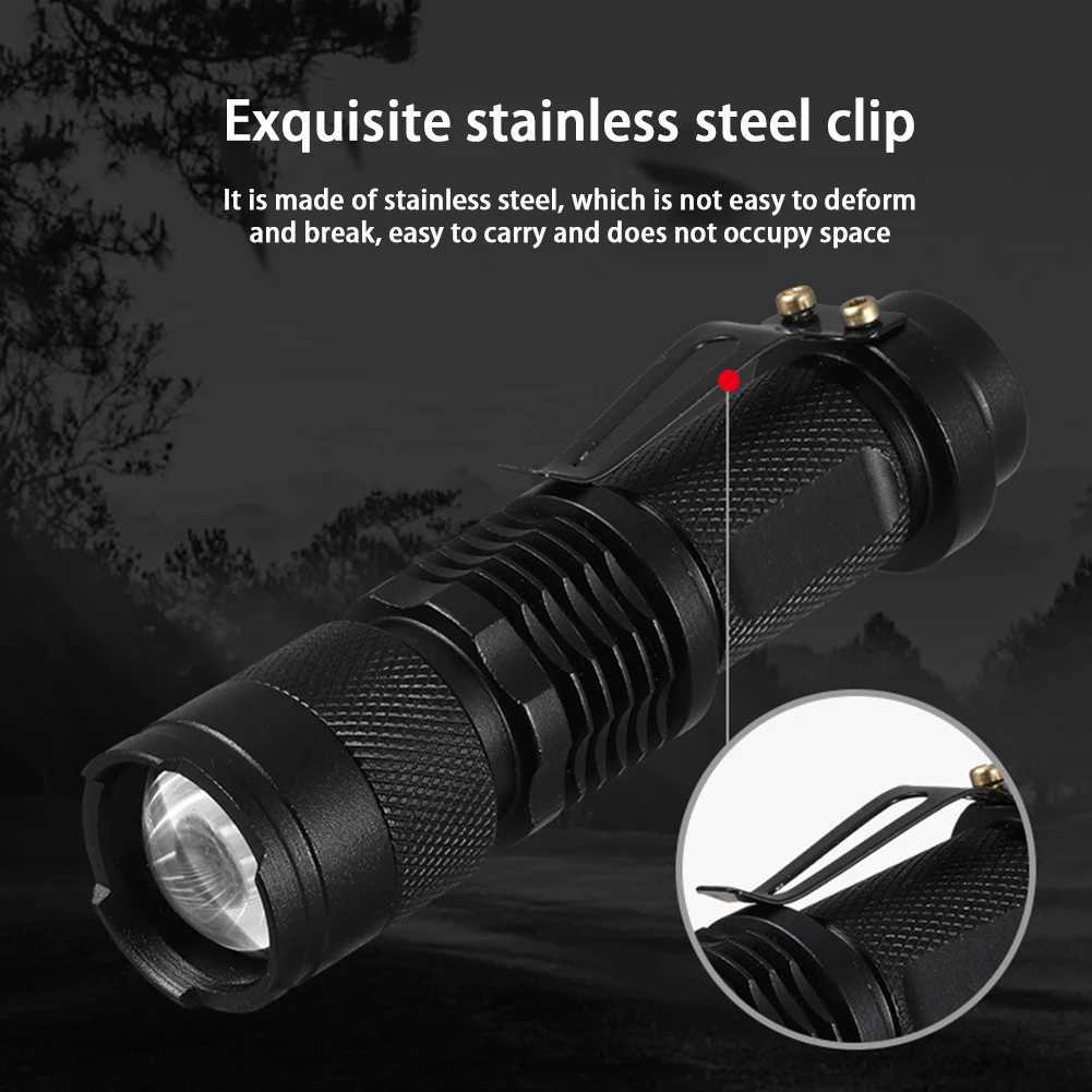 LED UV Flashlight 365/395nm Portable Mini Ultraviolet Torch Waterproof Zoomable Violet Light Pet Urine Scorpion Detector UV Lamp W250701