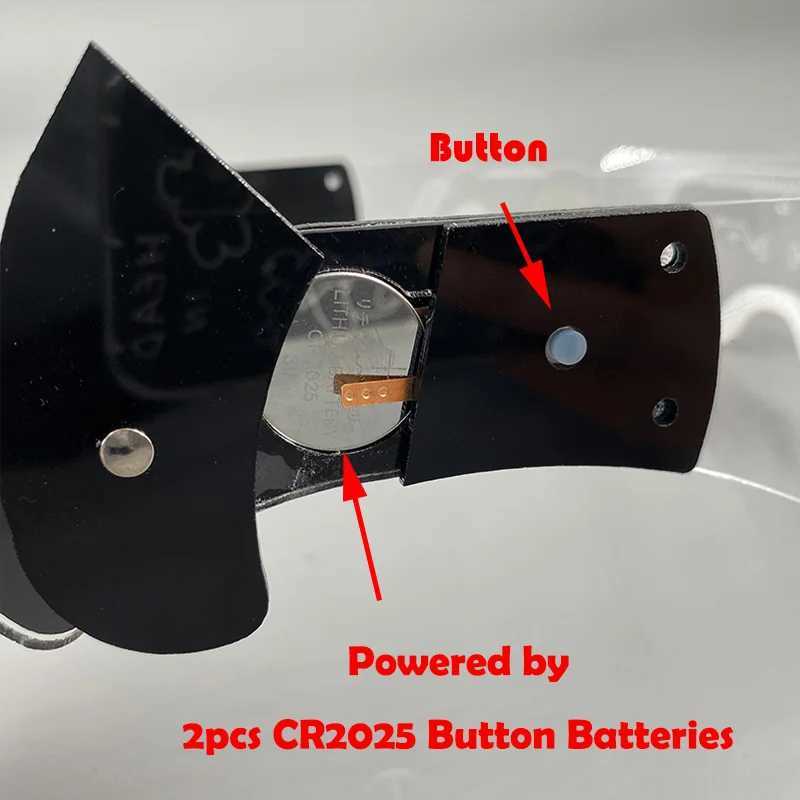 New Acrylic Luminous Glowing Cyberpunk Glasses LED Light Up Halloween Party Skull Glasses Bar Club Props Neon Glasses SuppliesXJ250626