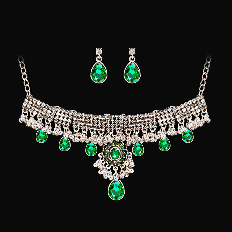Necklace Earrings set Dubai Gold Color Jewelry Set for Women Wedding Party Jewelry Gifts N110817 240903