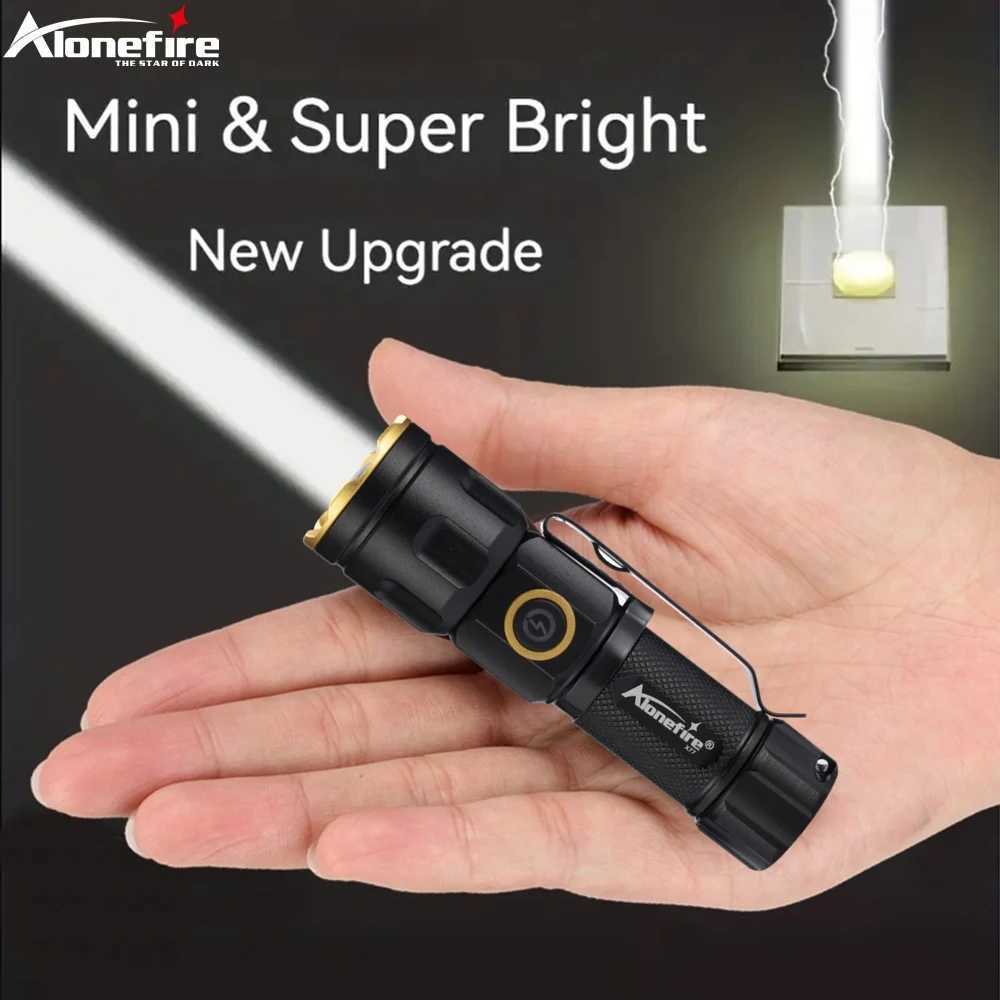 Zoom White Light beam Mini Flashlight Rechargeable Portable child lady Backpack Pocket Home Outdoor Magnet Work Emergency Torch W250701