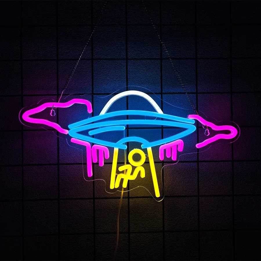 Animation Theme Neon Sign Spacecraft Rocket Color Icon USB Powered Used for Room Bar Game Room Art Decor Gifts for Friends. XJ250626
