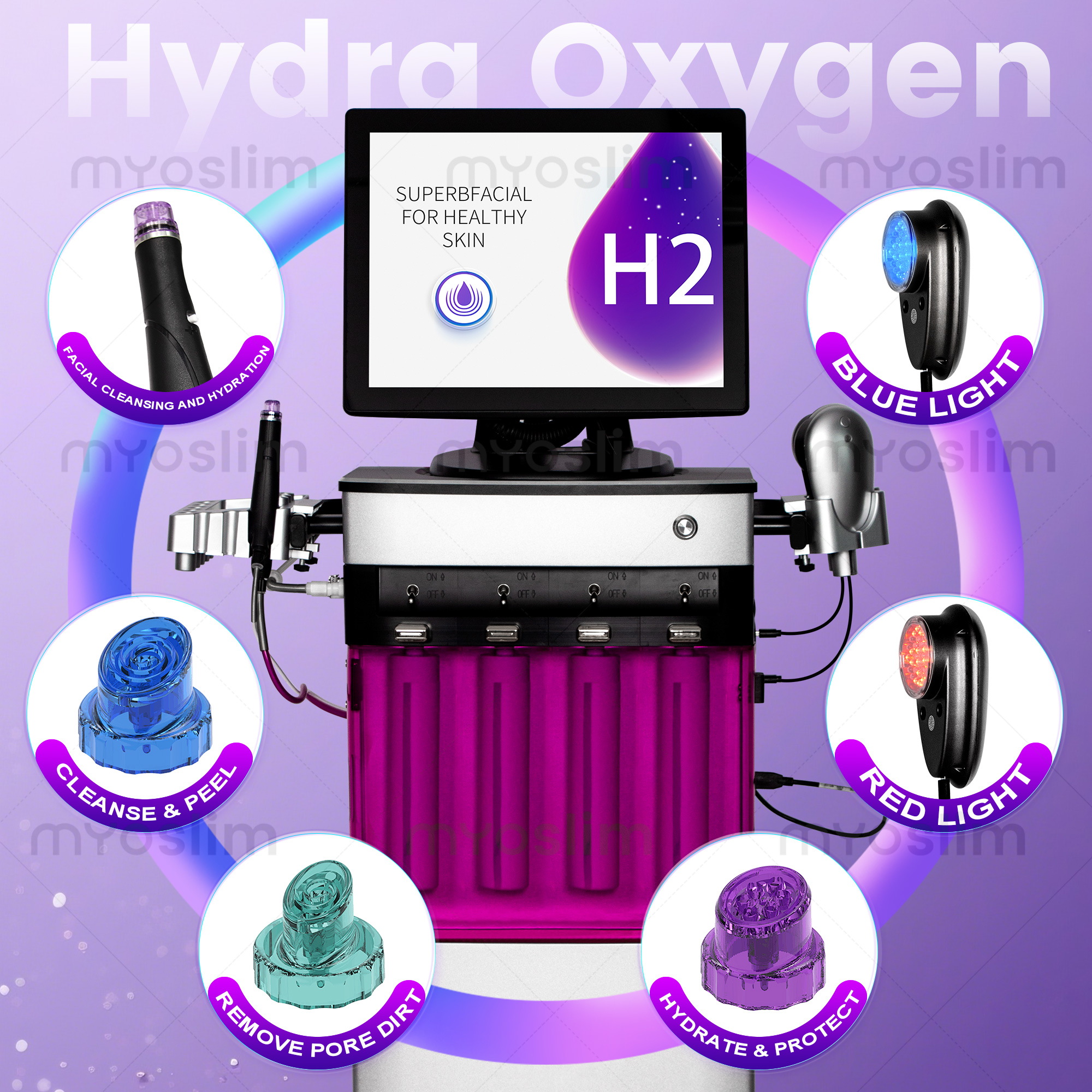 Diamond Peeling facial machine water jet Aqua facial Vacuum Skin Care Cleaning lifting bubble spa