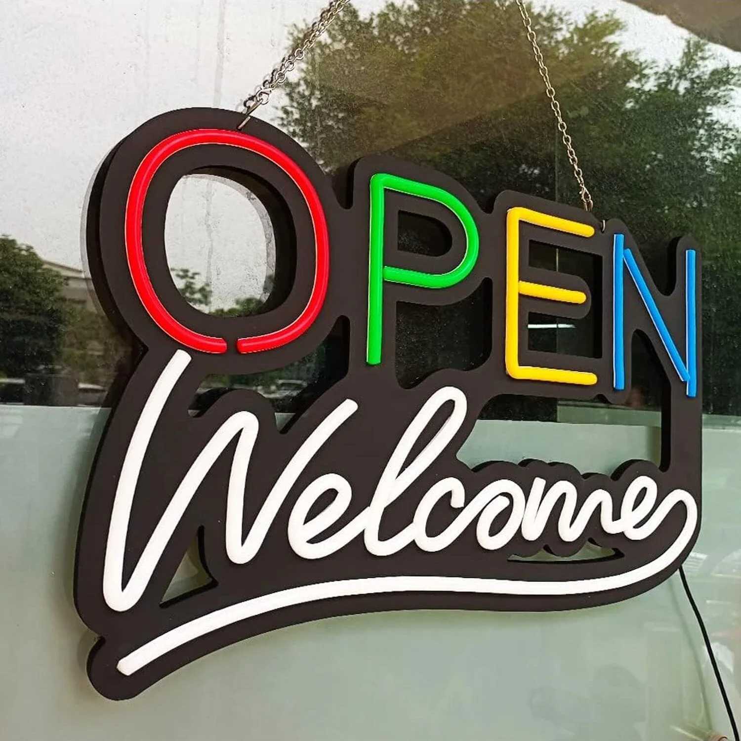 Open Neon Sign Wall Mounted Neon Lights for Bedroom LED Business Signs Office Man Beer Club Bar Christmas Party Gifts for Kids XJ250626