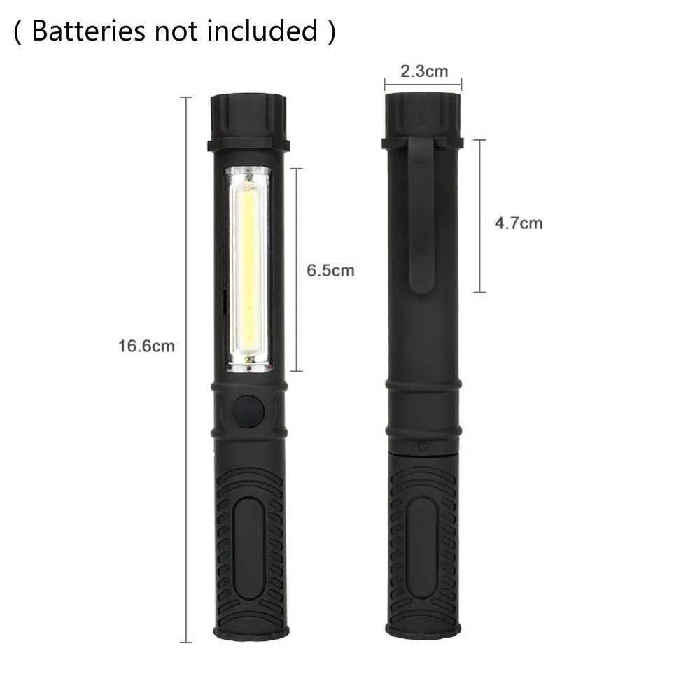 Multifunction COB LED Mini Pen Light Work Inspection LED Flashlight Stonego Torch Lamp With the Bottom Magnet and Clip W250701