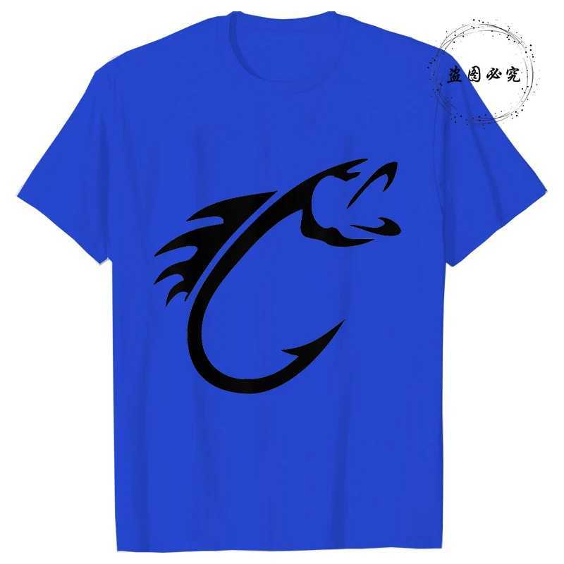 Summer Fishing Hook Printed T Shirts for Men Short Sleeve T-Shirt Tops Mens Tees Shirts Fashion Casual Fishing Lover Tshirt W250627