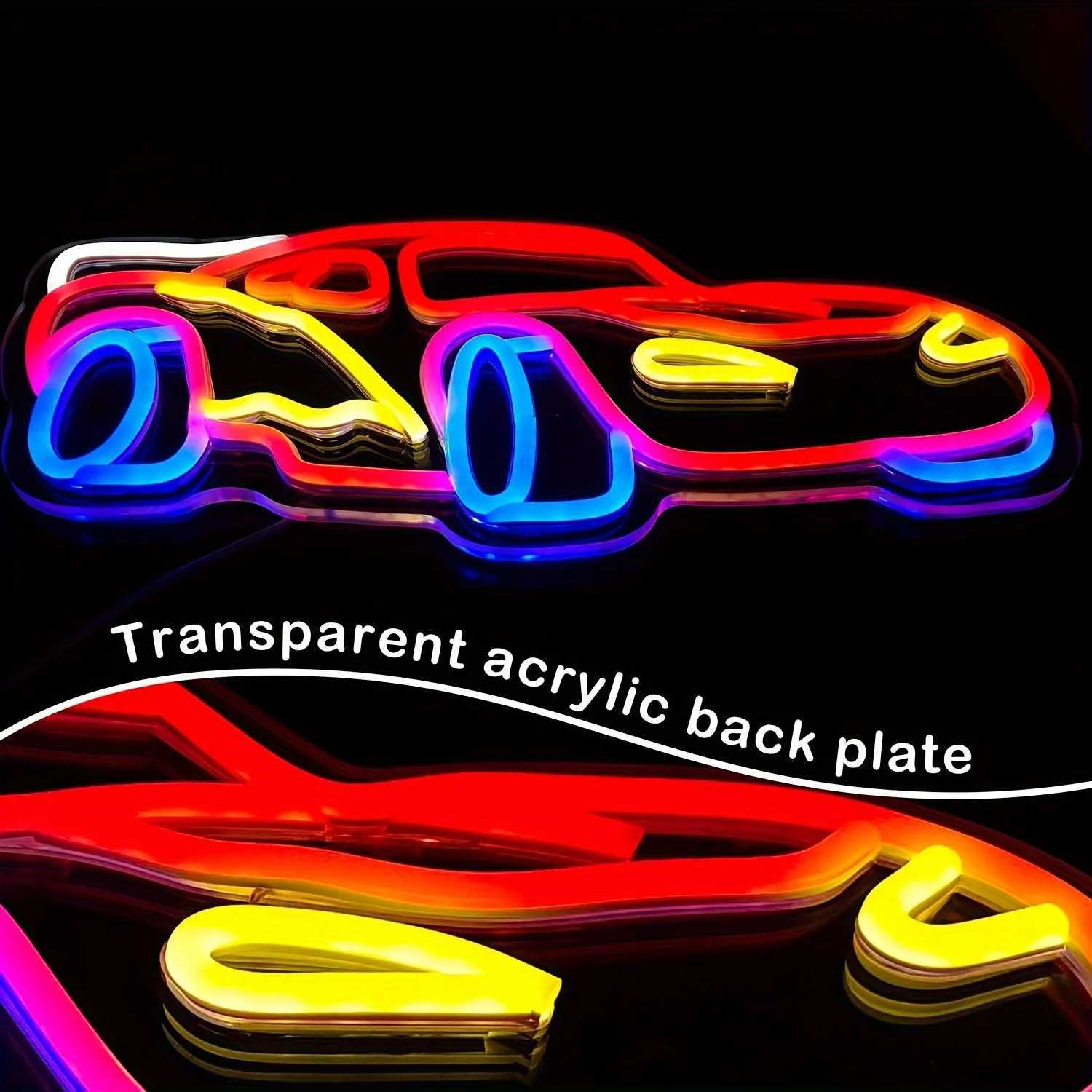 Car Neon Sign LED Neon Racing Sign Car Neon Signs Lit Sign Bedroom Boys Room Games Room Birthday Party Gifts Wall Decor XJ250626