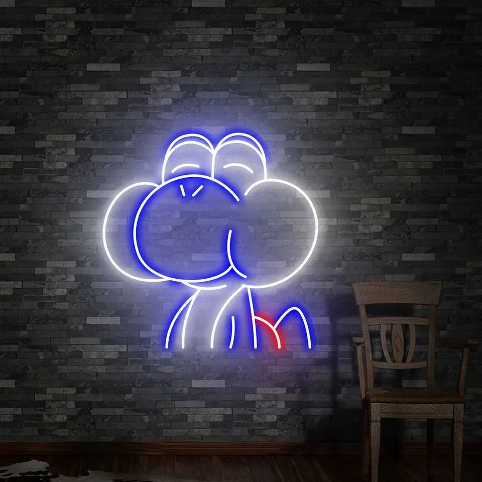 Anime Neon Sign Wall Art Decor Custom Super Cartoon Neon Sign Glow In The Dark Wall Art Kids Room Decor LED Decoration XJ250626