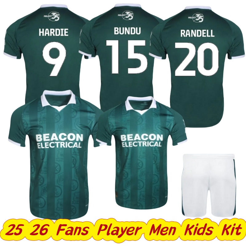 2025 2026 Plymouth green ALHAJJ WHITTAKER RANDELL EDWARDS CISSOKO Soccer Jerseys Home Away Official 25 26 player version Men kids Football Shirt 4XL