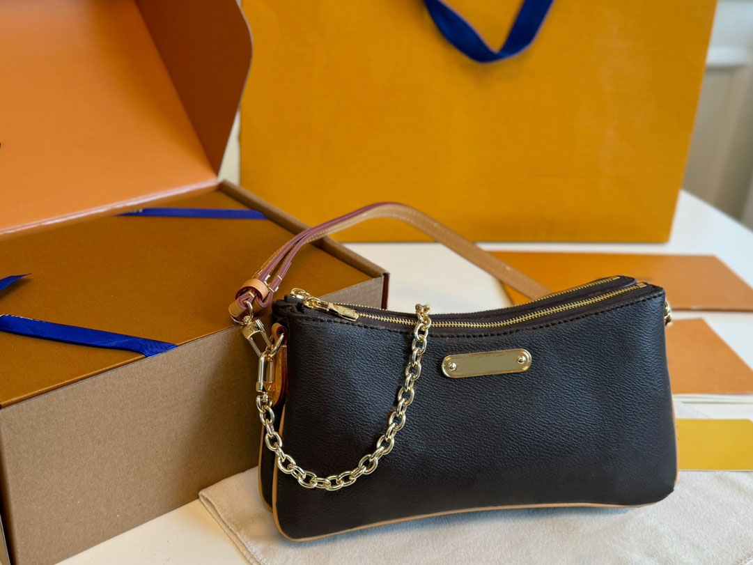 Top Designer Liv pochette Shoulder Bag Women Leather Denim Crossbody bags Luxury Clutch Tote Purse Brown Flower Handbag