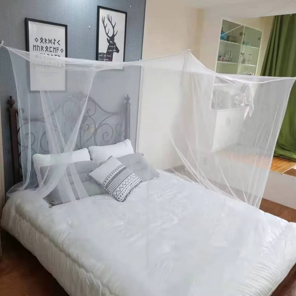 White Mesh Portable Square Foldable Control Mosquito Net Lightweight Outdoor Camping Tent Sleeping Summer