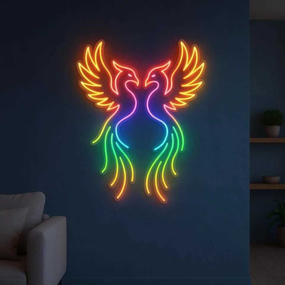 Phoenix Neon SignLegendary Immortal Bird Neon Sign. Bird LED Decor. Mythology Led DecorGift for KidsXJ250626