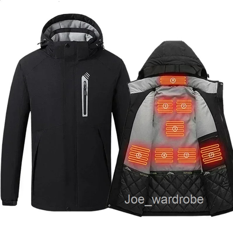 Mens 8zone jacket winter electric USB charging waterproof windproof outdoor M5XL