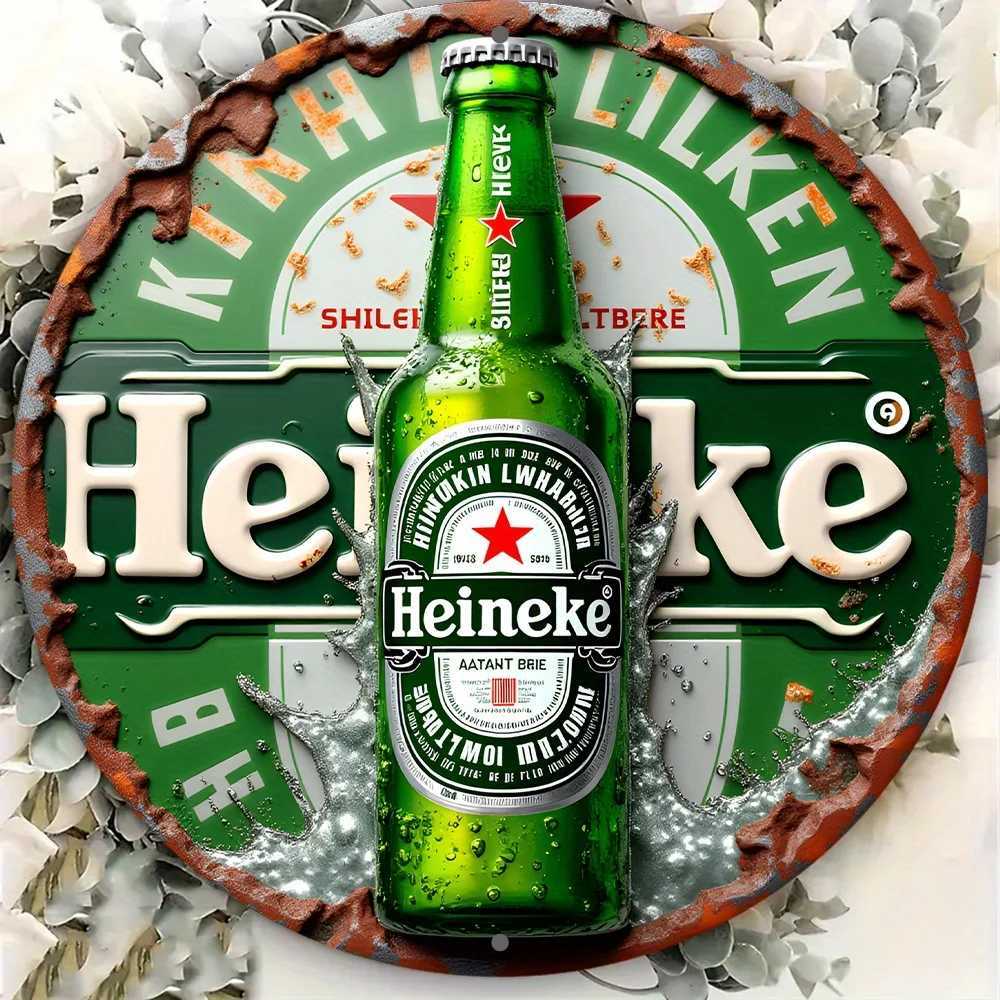 1pc Aluminum Beer Bottle Sign 2D Wall Hanging Multipurpose Metal Art for Kitchen Garden Office Holiday Spring Festival Decor XJ250626