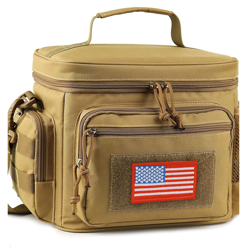 Picnic Insulated Bag Portable Aluminum Foil Fresh-Keeping Bag Outdoor Camping Cooler Bag Waterproof Oxford Cloth Handheld Insulation Bag 241122
