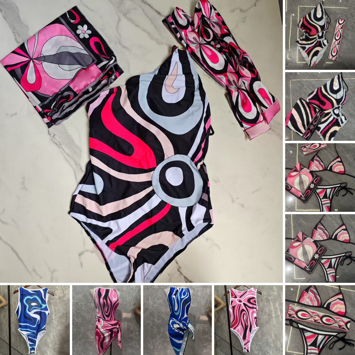 Womens Swimsuits Sexy Designer Bikini Swimwear Silk Scarf Bodysuit Jumpsuits Holiday Beach Bathing Suit Swim Swimtops Bras Lingeries Swim Beach Wear