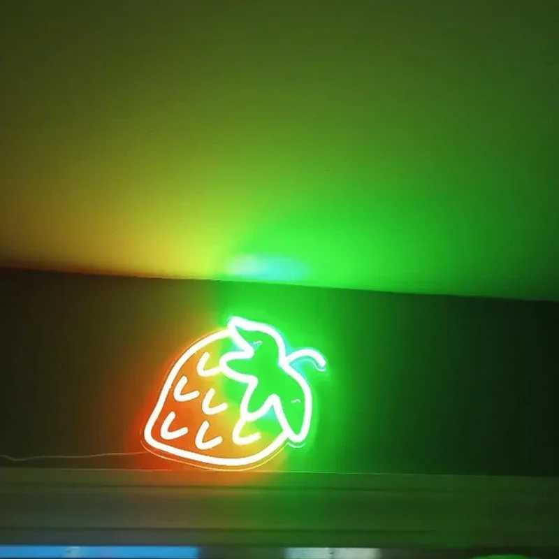 1pc Strawberry Wall LED Neon Sign Light For Wall Party Decoration 11.61*8.66 XJ250626