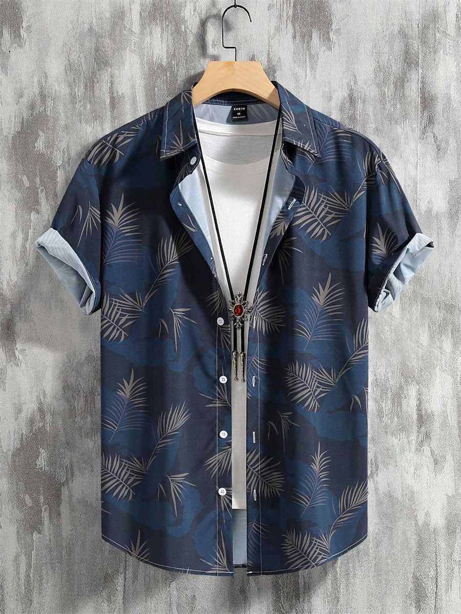 Hawaiian Shirt Flower Pattern Shirt Summer Mens 3D Print Blouse Casual Harajuku Summer Loose Shirts Short Sleeve Lapel Tops W250627