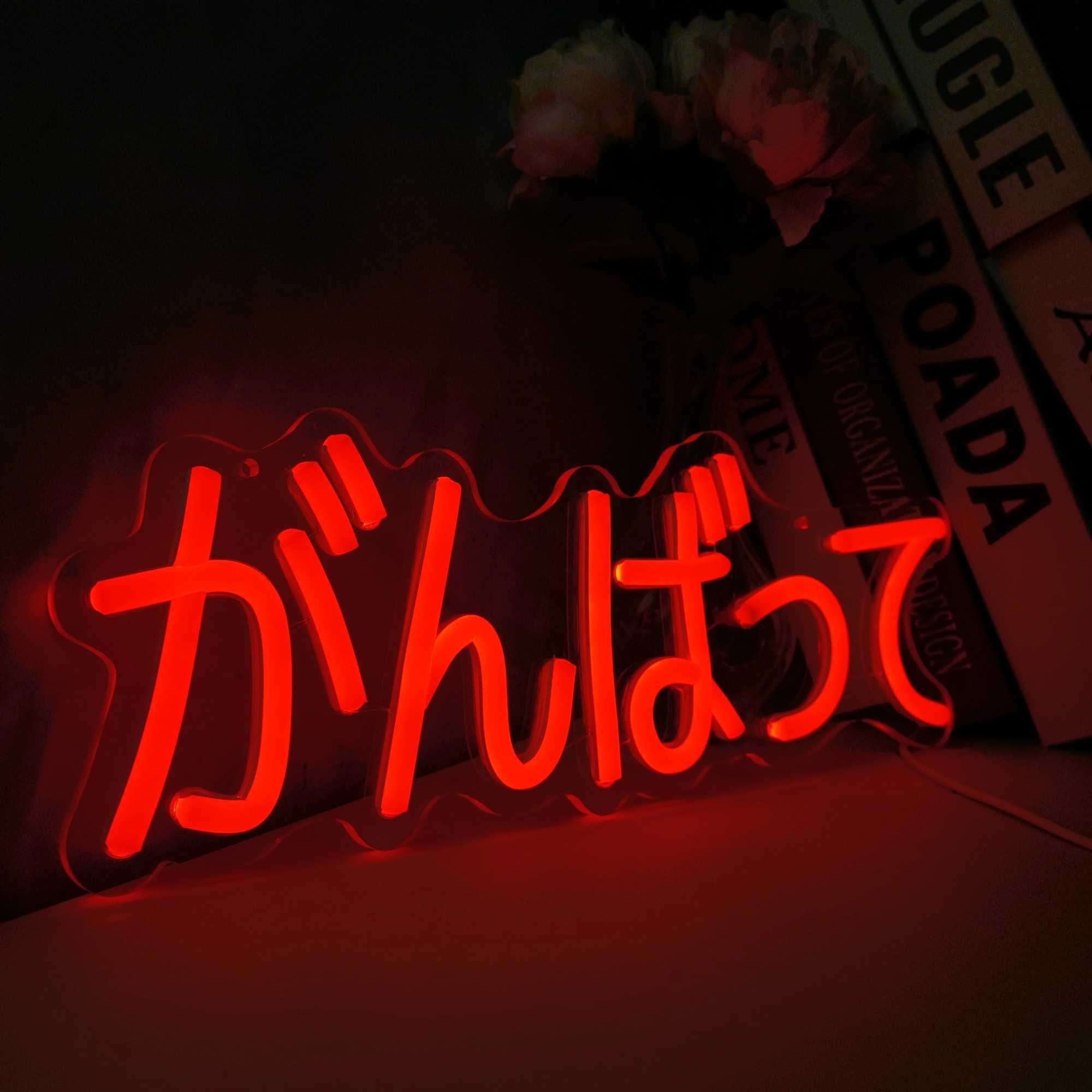 Japanese LED Neon Light SignCute Anime Light Up Wall Decor Sign Teenager Girls Bedroom Gift Birthday Party GiftsXJ250626