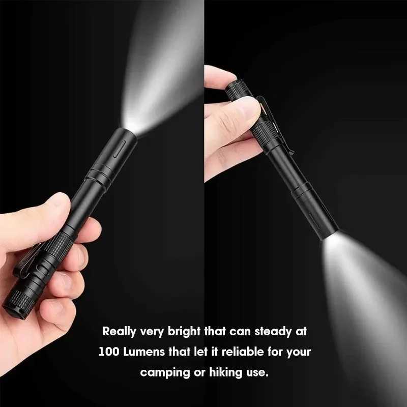 Mini LED Camping Fishing Flashlight Pen Light Mini Portable LED Tactical Flashlight For The Dentist for Hiking EDC Torch Lantern W250701