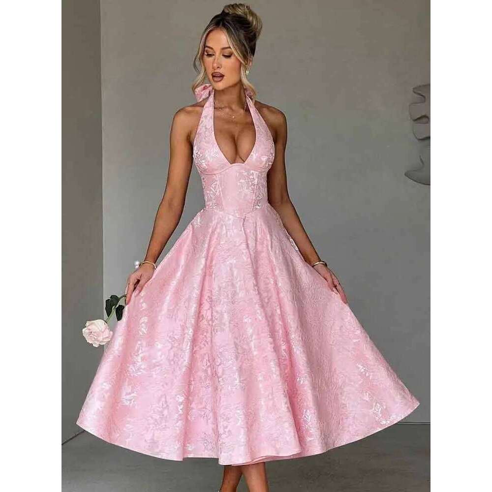 NIDANSSI White Jacquard Pleated Evening Party Women Robes Backless Elegant Sexy Bodycon Long Summer Dress Vestidos