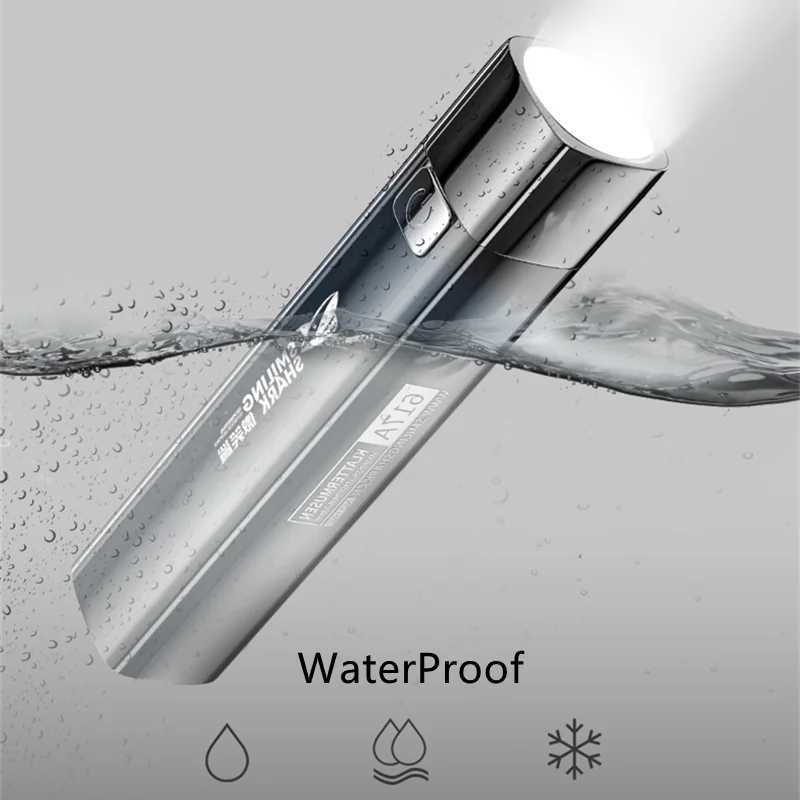 2 IN 1 400LM Mini Torch Power Bank Ultra Bright Tactical LED Flashlight Outdoor Lighting 3 Modes With USB Charging Cable W250701