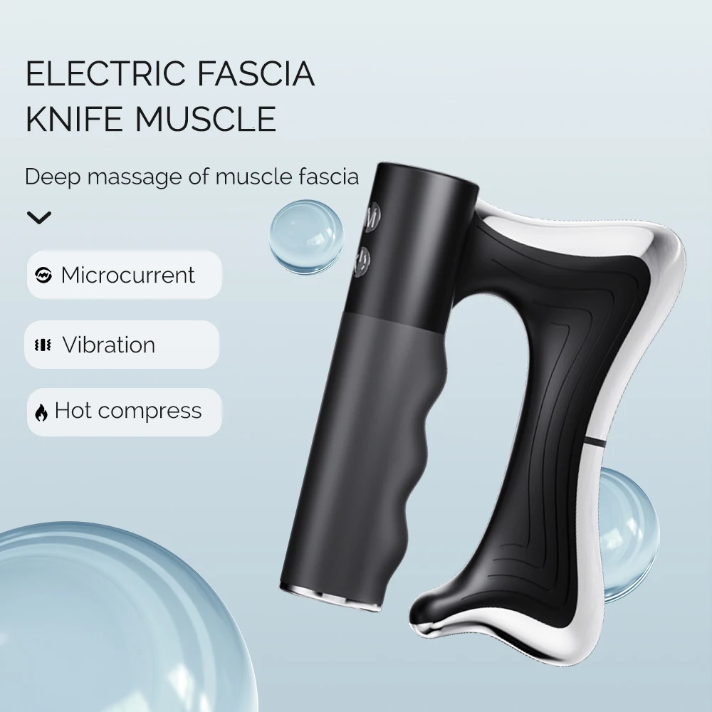 Fitness Muscle Scraping Massager Electric Fascia Knife Vibration Gua Sha Scraper Back Leg Body Relaxation Stainless Steel 250625