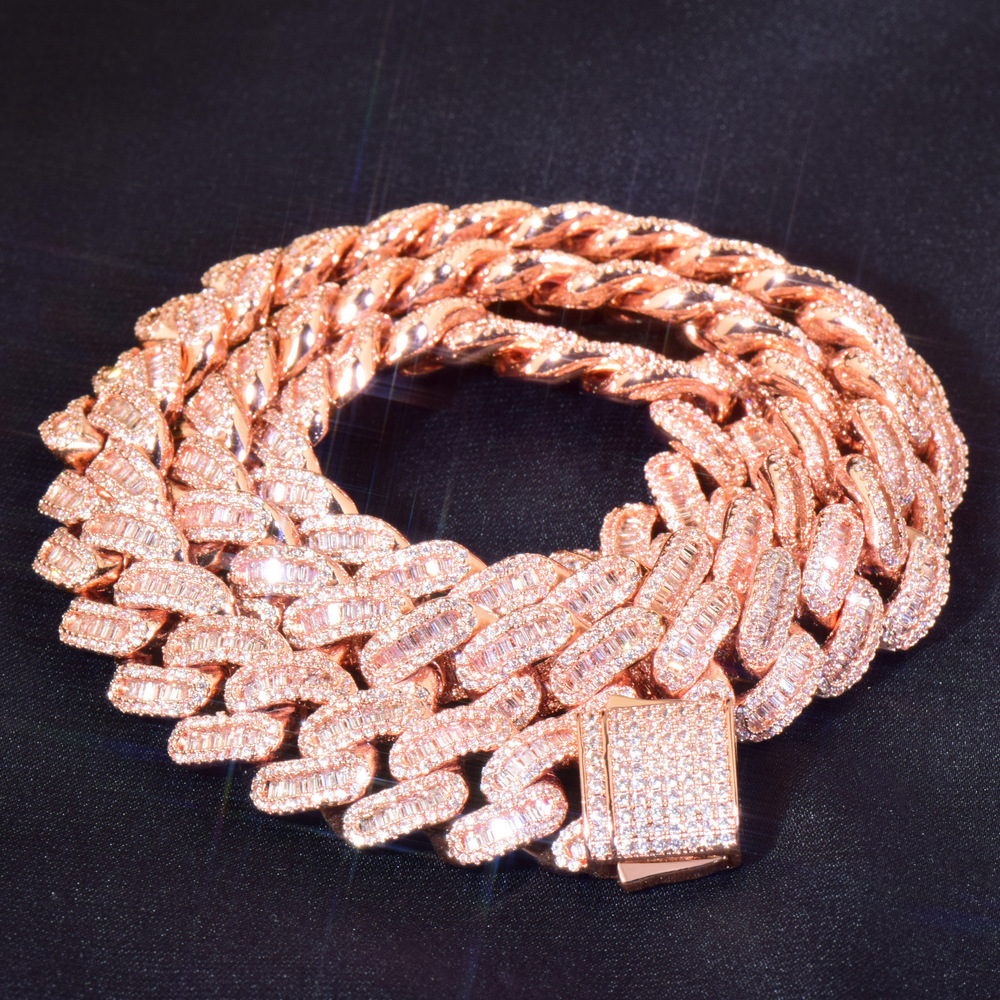 12mm Luxury VVS Moissanite Iced Out Hip Hop Men's Necklace Minimalist Trendy Versatile Statement Jewelry