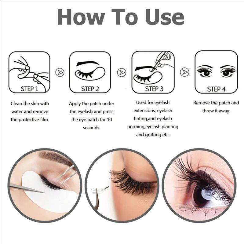 Wrinkles MJ 100pairs eye eyelash under eyelashes fake lashes stickers lash extension supplies patches free shipping
