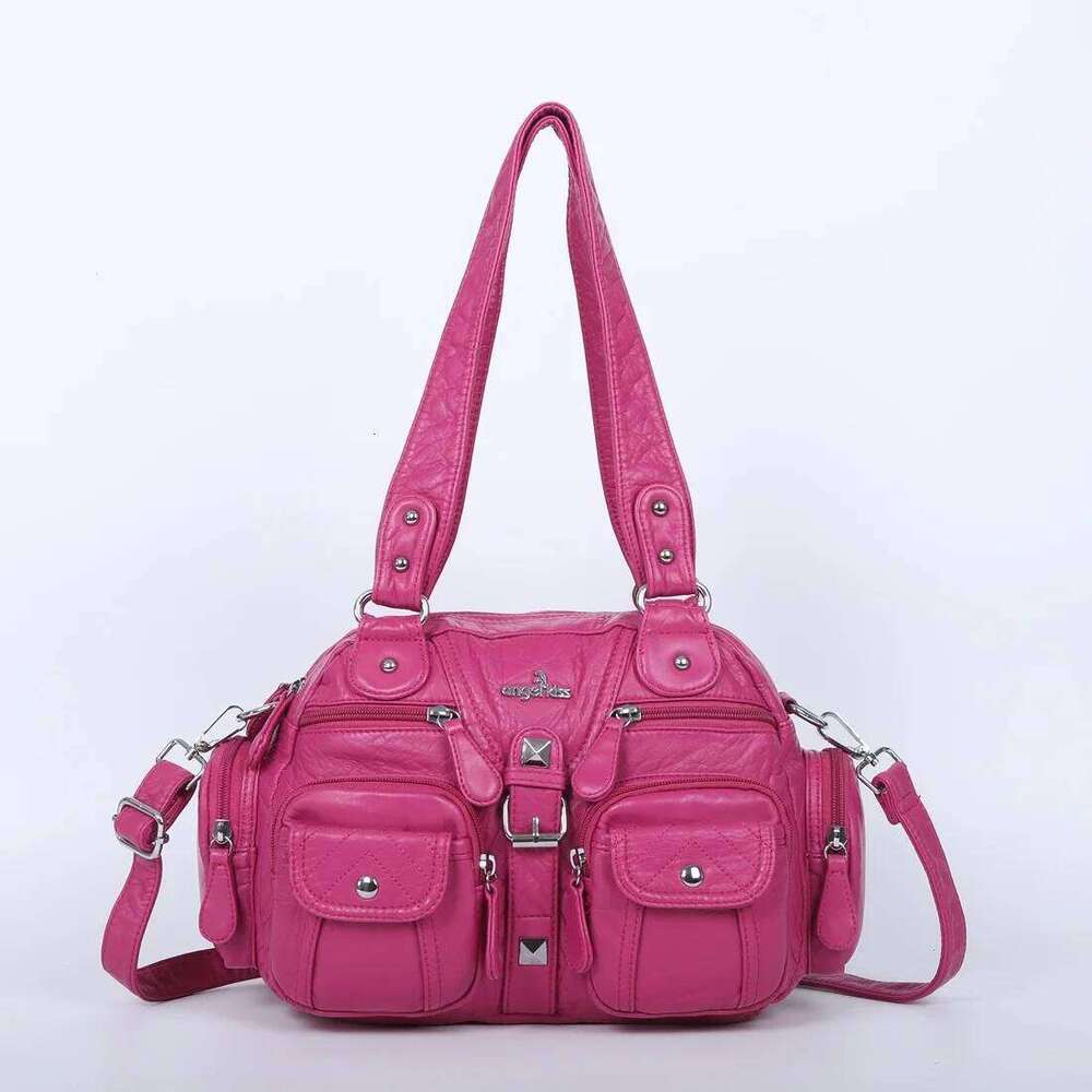 Women Handbags Satchel Top-Handle Rose Handbag PU Bag Dumpling Give Gifts Shoulder Bags Phone Money Pack