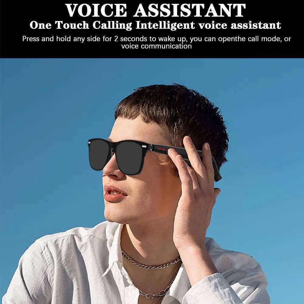 2025 NEW Men Answer/Reject Calls Bluetooth Music Playback Binaural Touch Control Smart Glasses