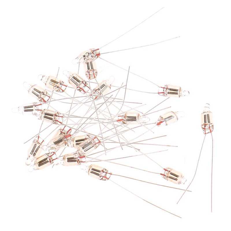 20Pcs Neon Indicator Light Red Signs 5mm Lamp Glow 5X13mm 220v Bulbs Switch Button XJ250626