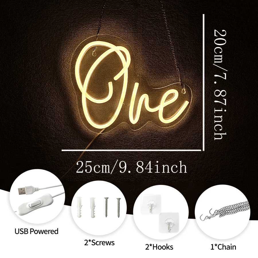 One Neon Sign For Wall DecorLed Neon Light For Wedding Table Decor Neon Light Bedroom Home Room Decor Christmas PartyXJ250626