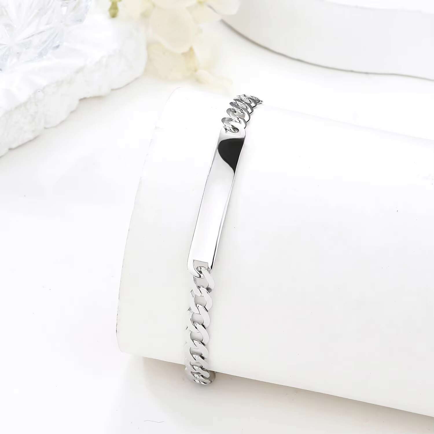 Wholesale Miami Cuban Chain Bracelet 925 Sterling Silver Trendy Hip Hop Mens Cuban Chain