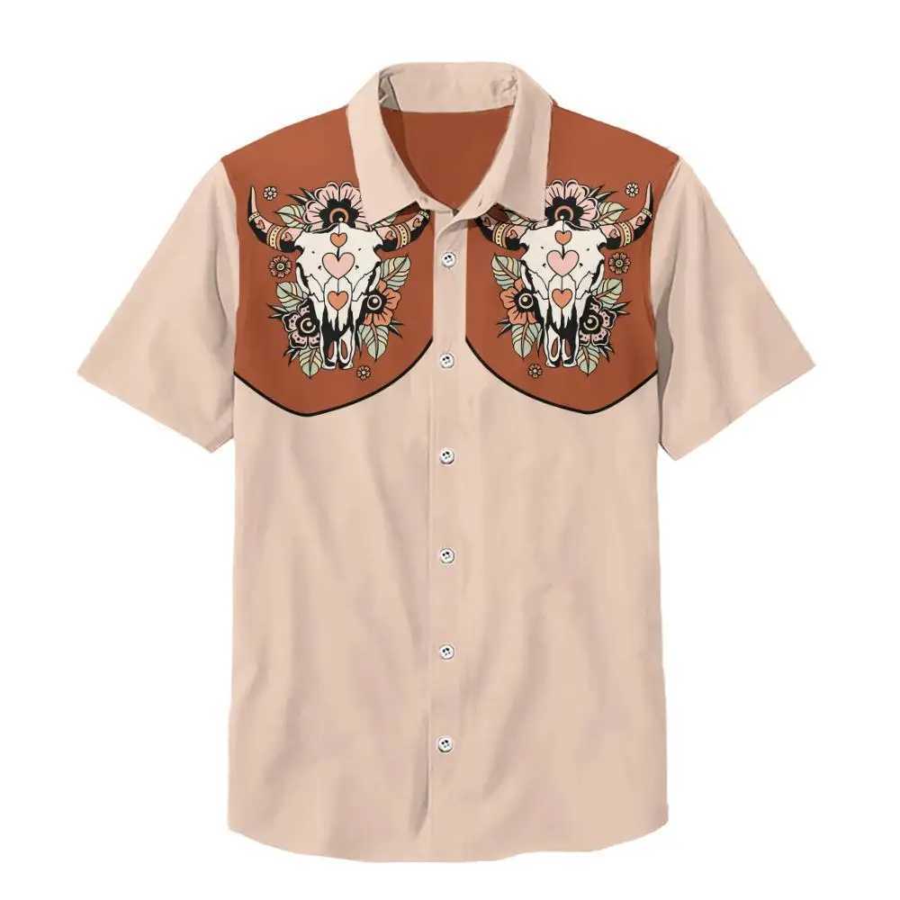 Summer Mens Shirt Outdoor Casual Short Sleeve Hawaiian Shirts For Men Fashion Oversized Clothing Button Cardigan Lapel Tops W250627