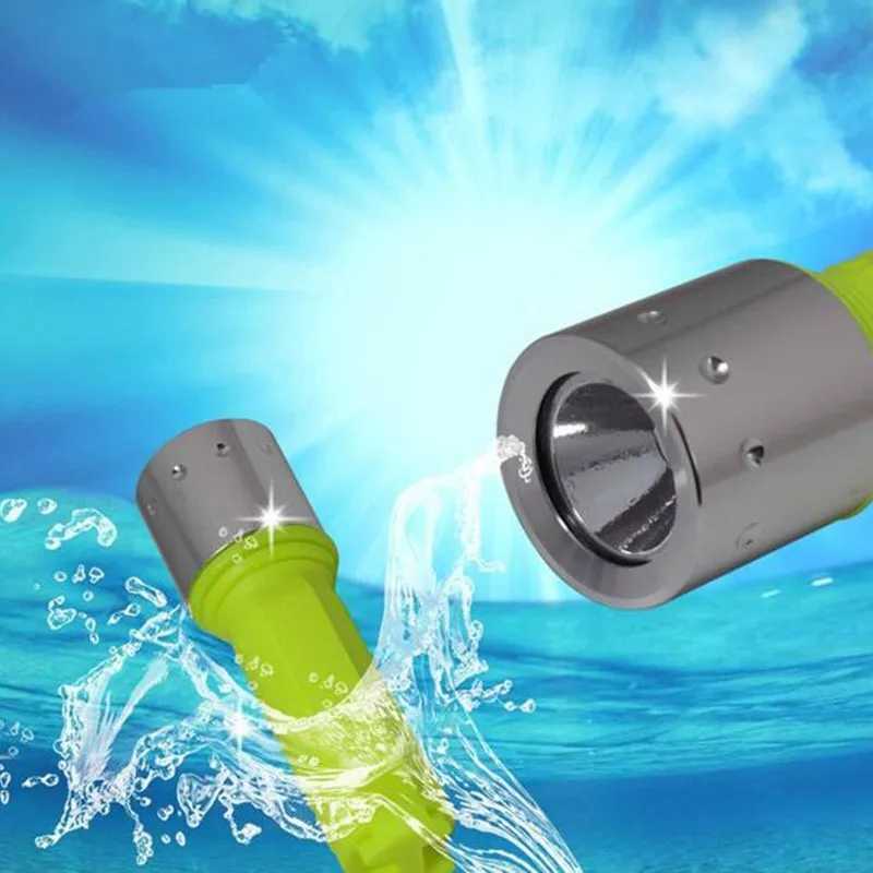 ZK20 Diving Flashlight Q5 LED Lantern Lamp Rechargeable Dive Torch Light 18650 Underwater Diving Scuba Flashlights dropshipping W250701