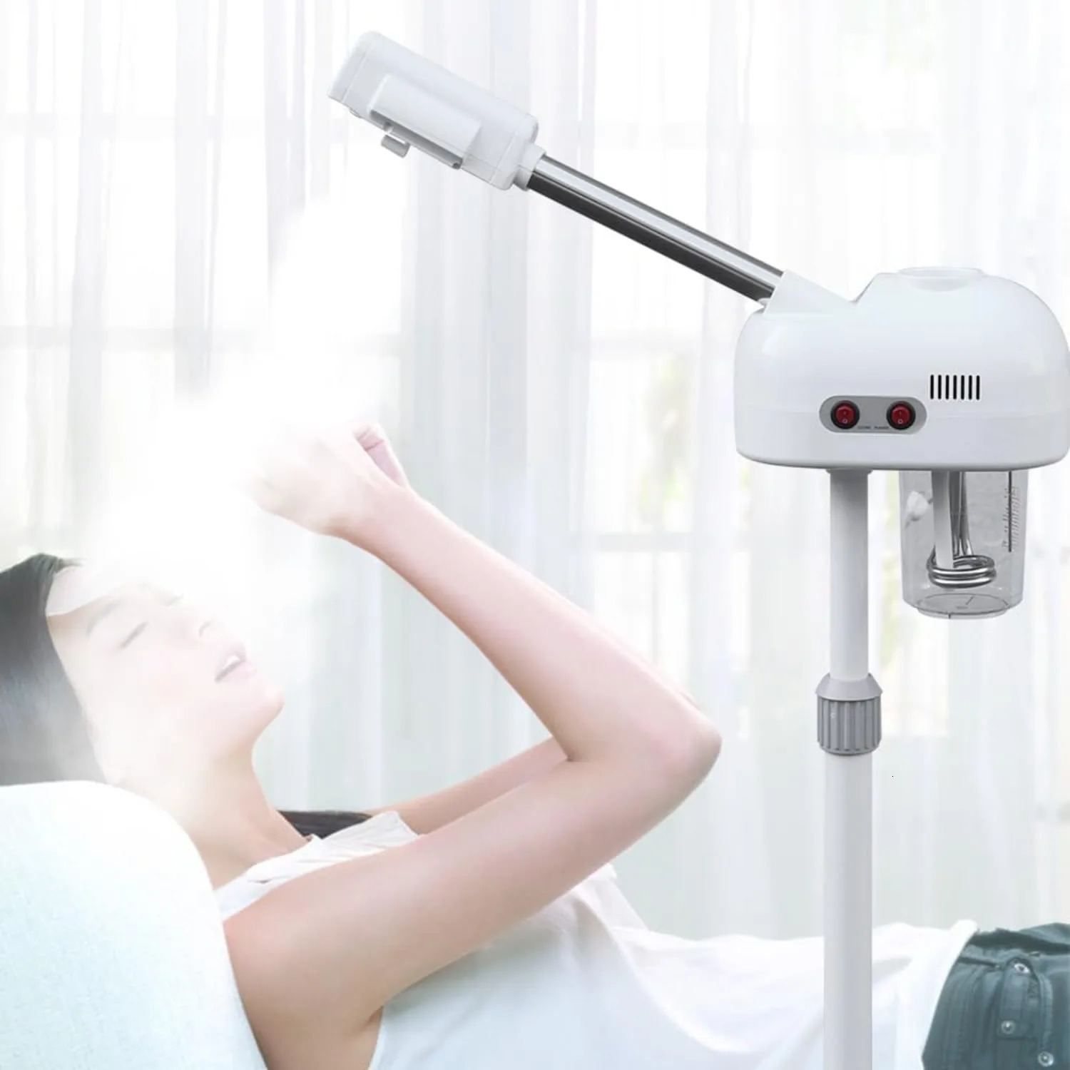 Professional Facial Steamer for Beauty Salon Home Steam Machine with 360 Degree Rotating Nozzle for Cleansing Skin Unclogs Pores 250624