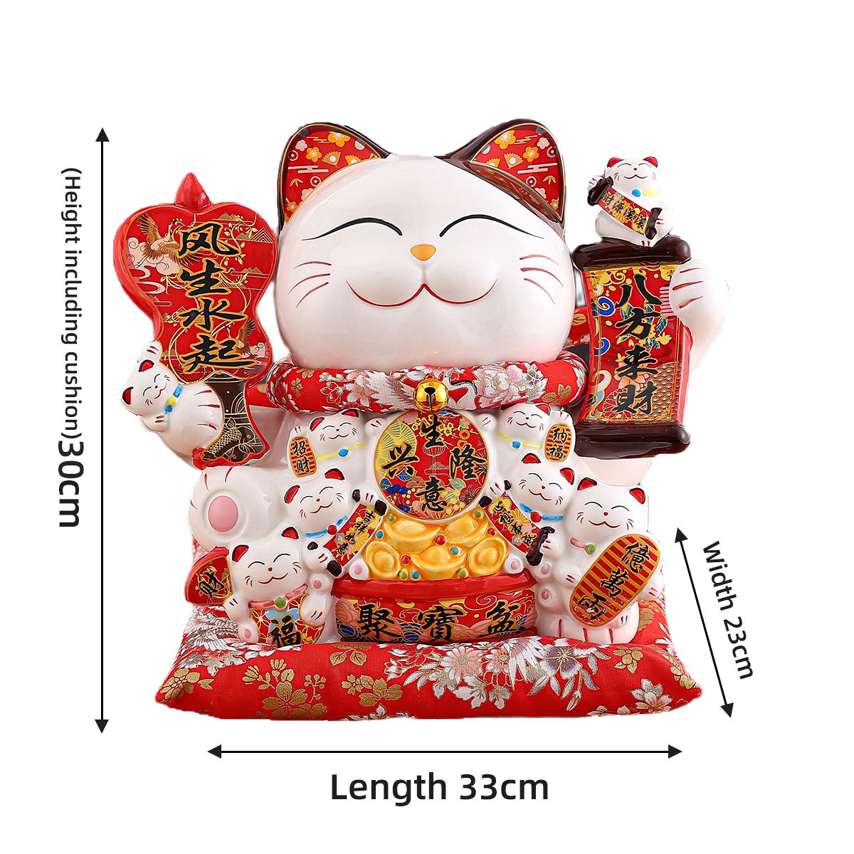 Traditional Craftsmanship: Antique-Themed Storage Pottery Jars Porcelain Ancient-Inspired Handmade Zhao Cai Ceramic Savings Vessel - Unique Decorative