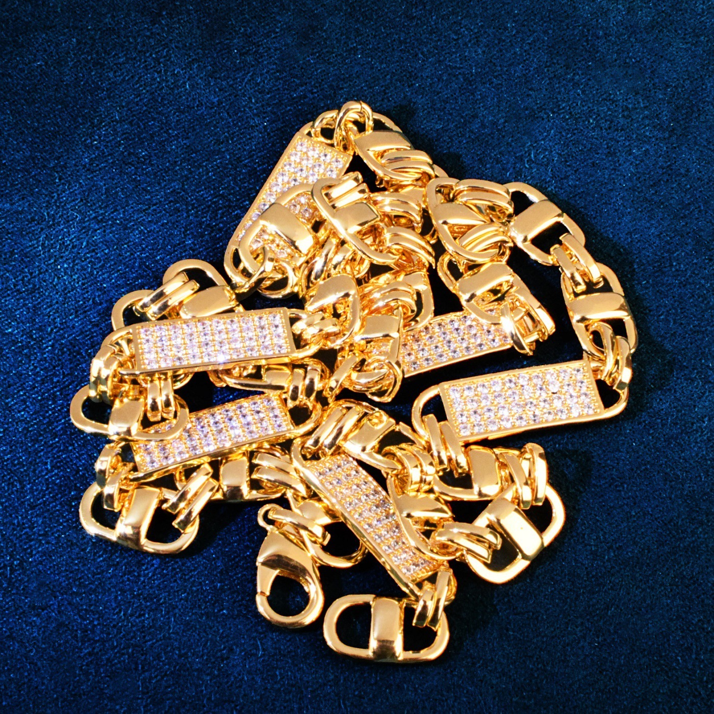 New Release Luxury Moissanite Iced Out Hip Hop 8mm Square Chain Bling High-Quality Multi-Size Statement Necklace Pass the diamond tester
