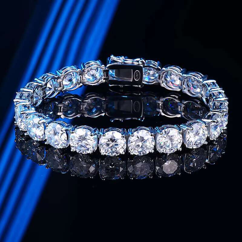 European and American high-end 1 ct 2 ct moissanite bracelet S925 sterling silver fashion tennis bracelet