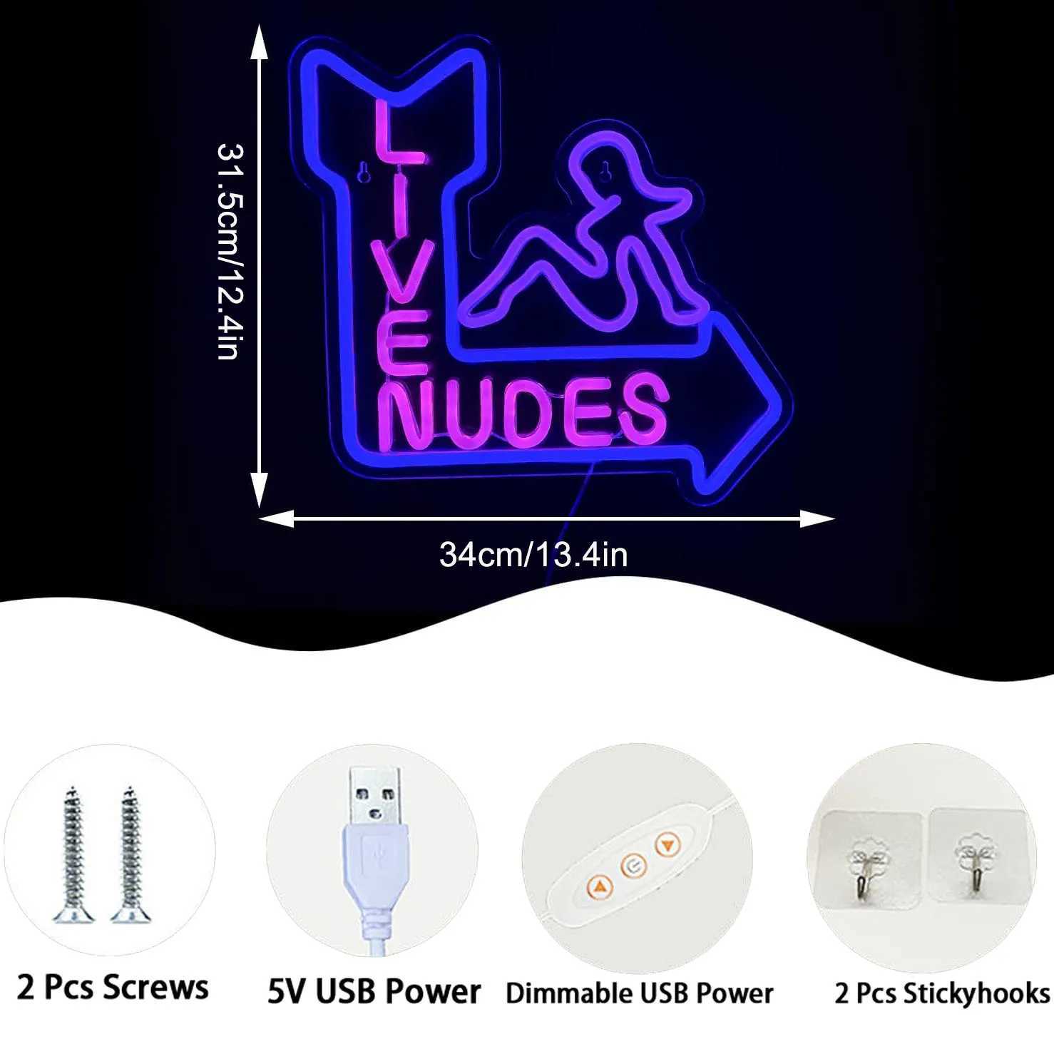 live nudes Neon sign LED Room signs USB Dimmable neon for bedroom Living Room Party Game area Bar aesthetic Lady gift XJ250626