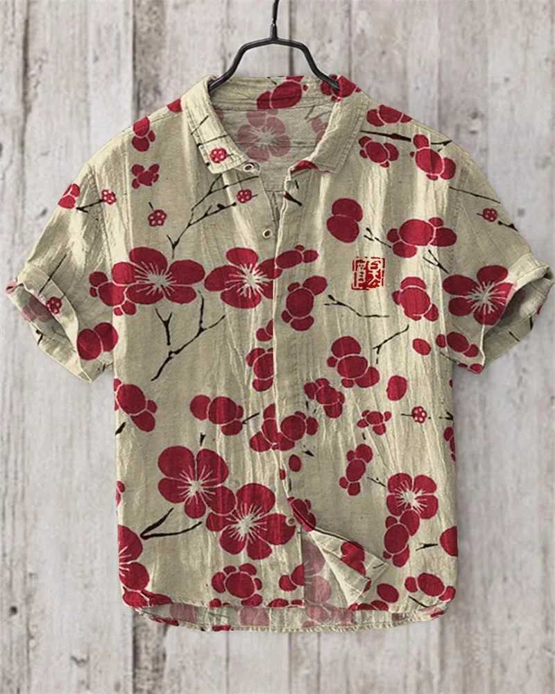 Mens Shirt Comfortable Breathable Short Sleeve Shirt Oversized Design Mens Summer Hawaiian Shirt S-5XL W250627