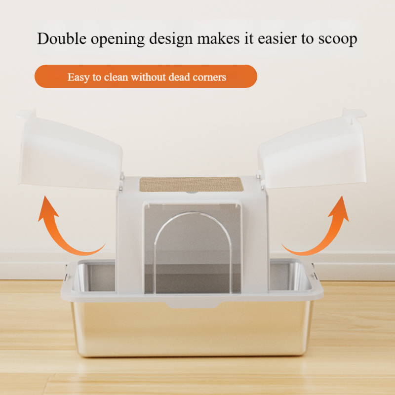 Sterilizable & Odor-Control Cat Litter Box for Large Spaces - Easily Disassembled