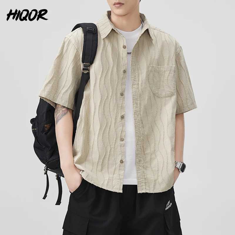Summer Plus Size Mens Simple Solid Shirt Button Up Vacation Shirts Short Sleeve Shirts Casual Shirts for Men Vintage Cardigan W250627