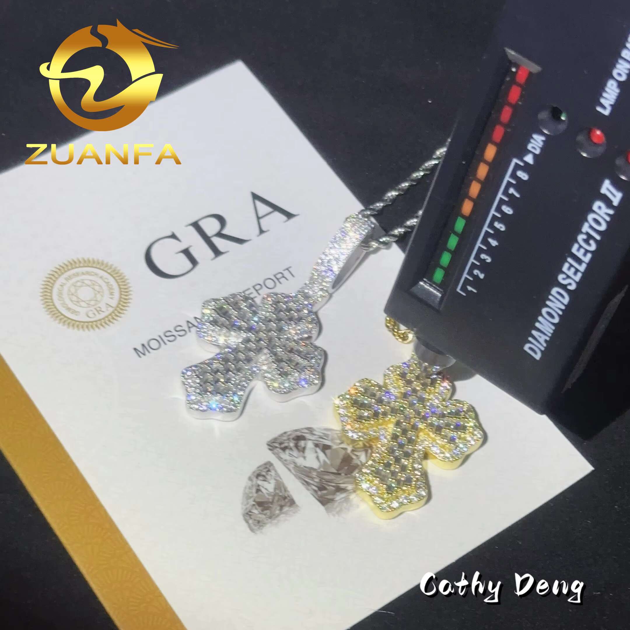 Read Shipping Hip Hop Jewelry Cross Pendant Silver 925 Iced Out Baguette Cut Moissanite Cross Pendant With Stainless Steel Chain