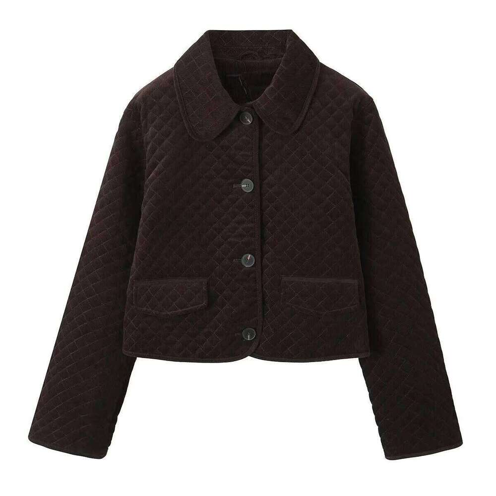 hoodie Women's Cotton Jacket with Flip Collar Long Sleeve Single breasted Autumn New Style Coat jacket