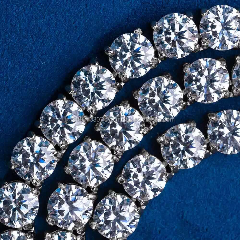 Stylish Pointer VVS Moissanite Diamond Tennis Bracelet in 925 Silver and Gold Plating for Women and Men Designer Bracelet