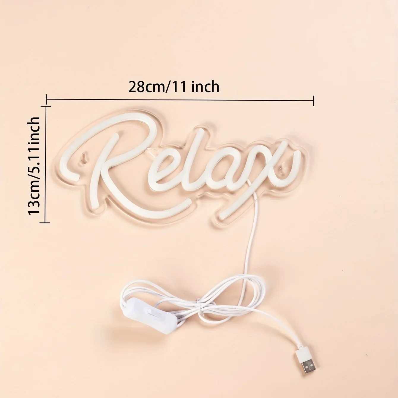 Relax Neon Light USB LED Sign For Home And Party Decor - Relaxing Letter Design For A Relaxing AtmosphereXJ250626